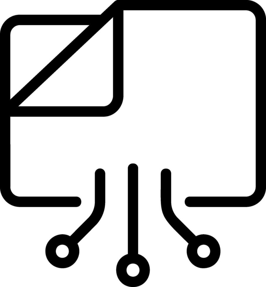 folder line icon vector