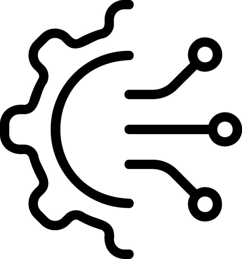 gear line icon vector