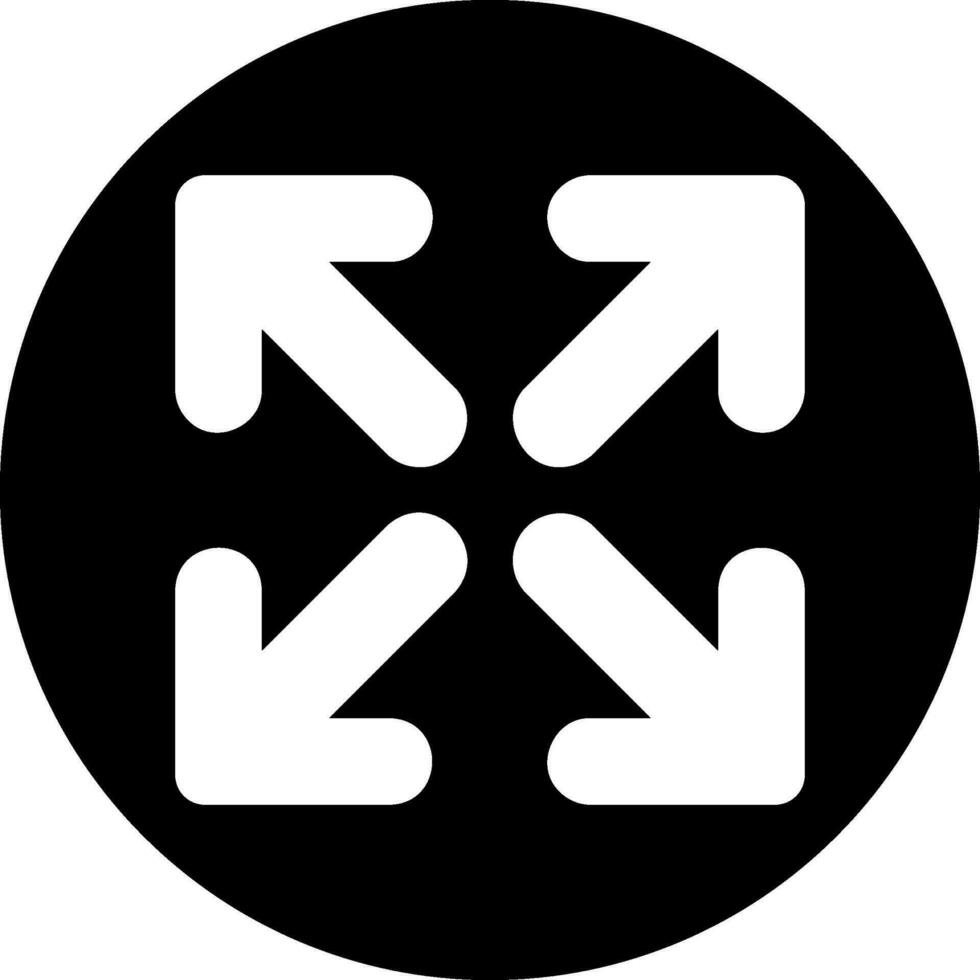 expand glyph icon vector
