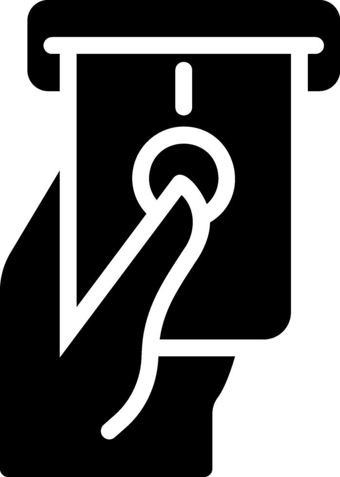 cash withdrawal glyph icon vector
