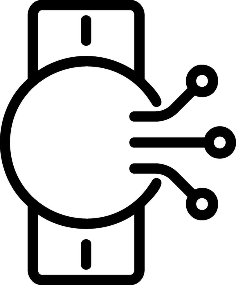 smartwatch line icon vector