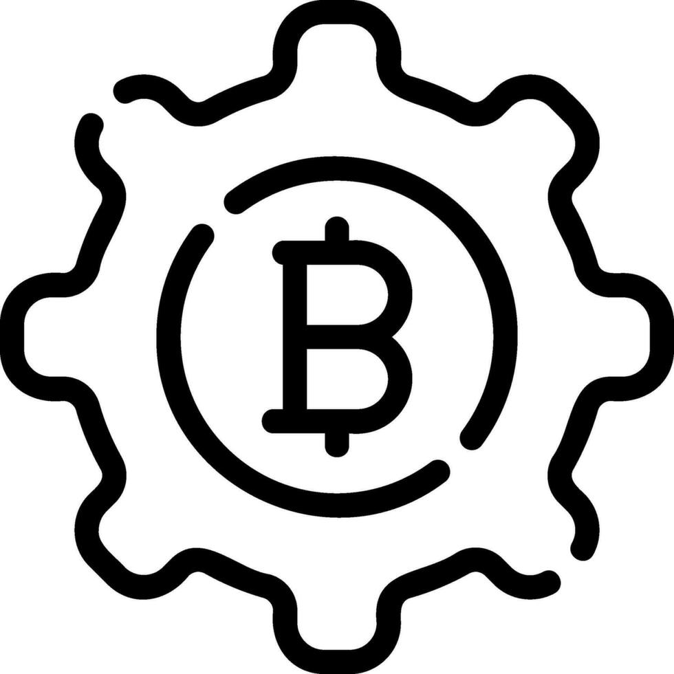 icono de línea bitcoin vector