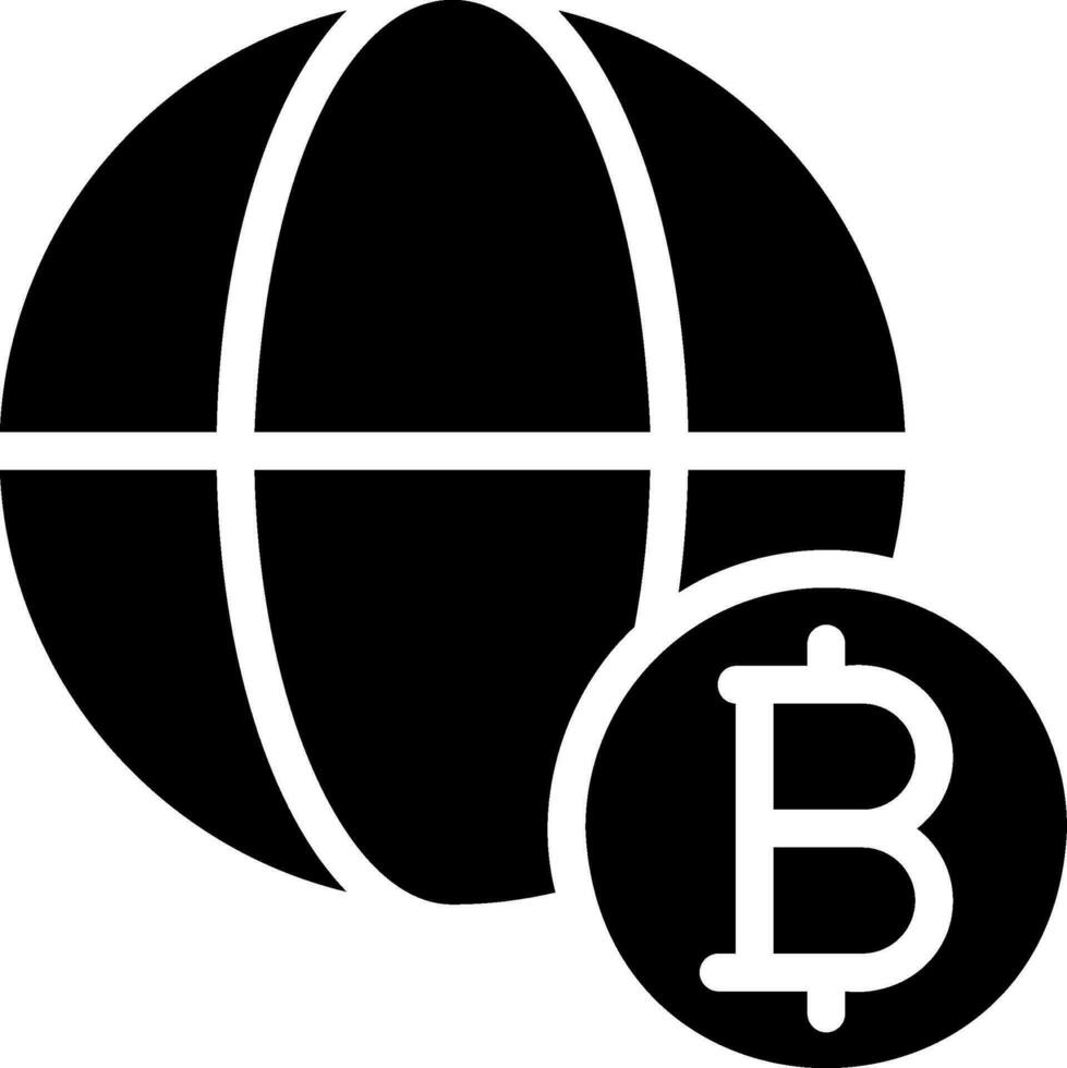 icono de glifo de bitcoin vector