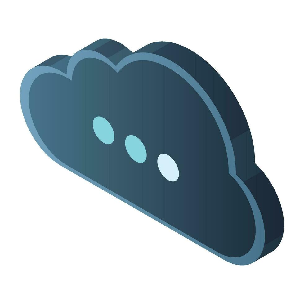 Isometric cloud database. Cloud computing and File cloud storage. Modern technology. Vector illustration