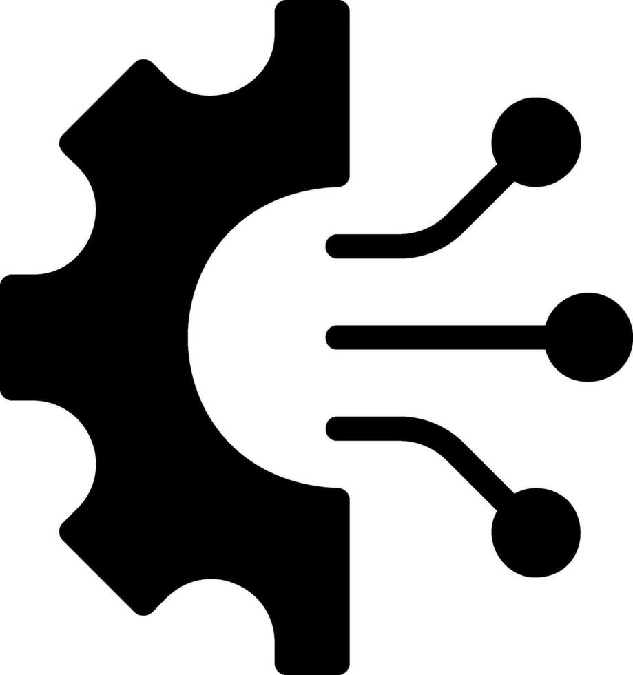 gear glyph icon vector