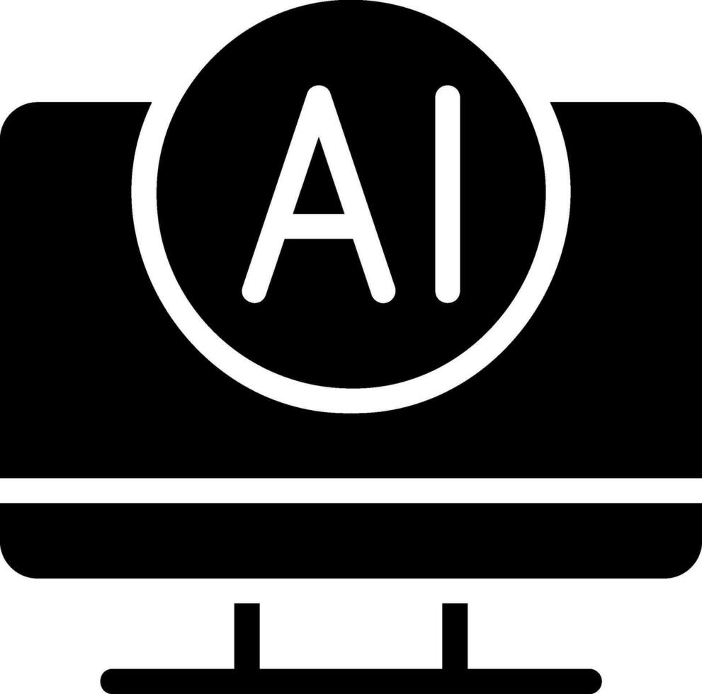 computer glyph icon vector