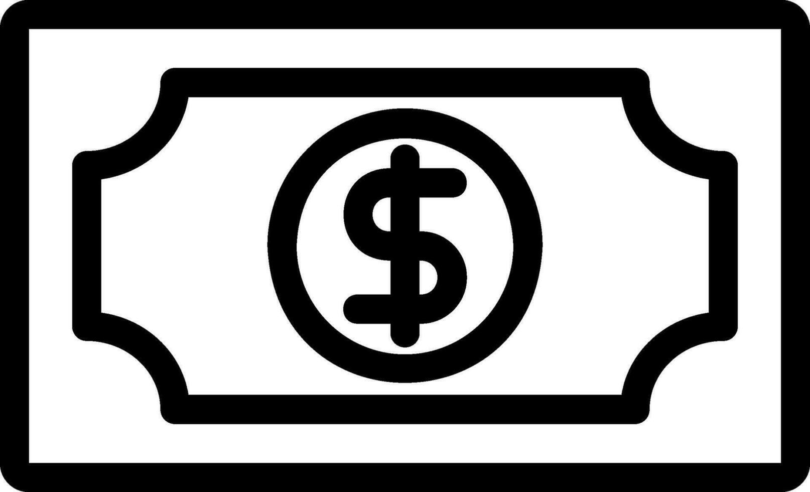 dollar line icon vector