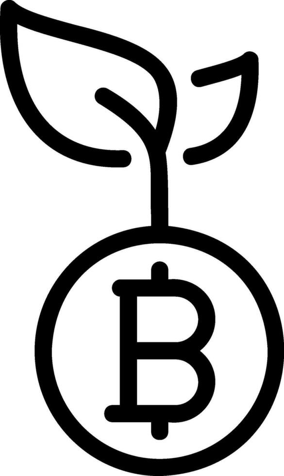 icono de línea bitcoin vector