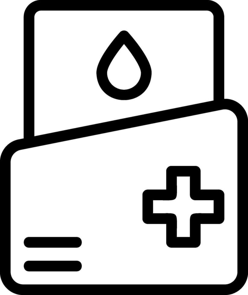 medical folder line icon vector