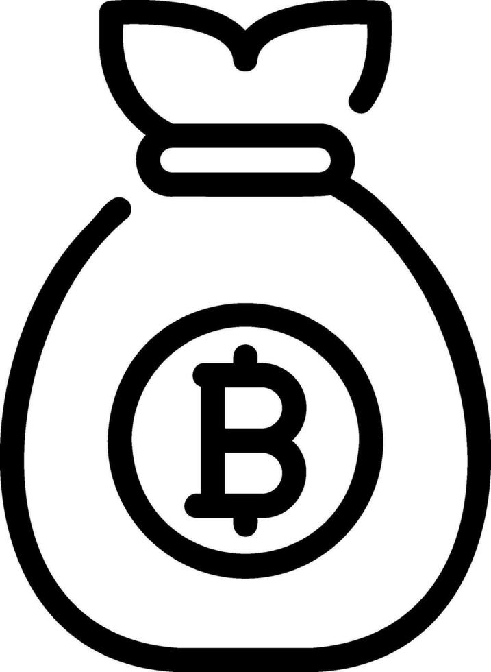 money bag line icon vector