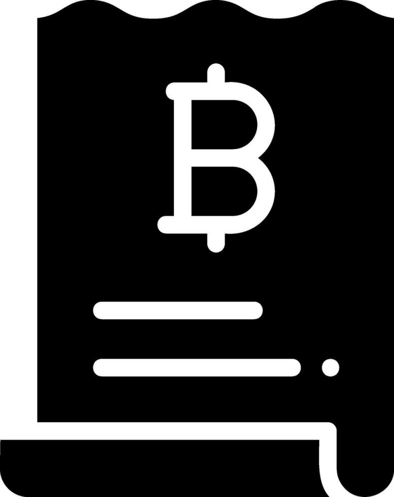 invoice glyph icon vector