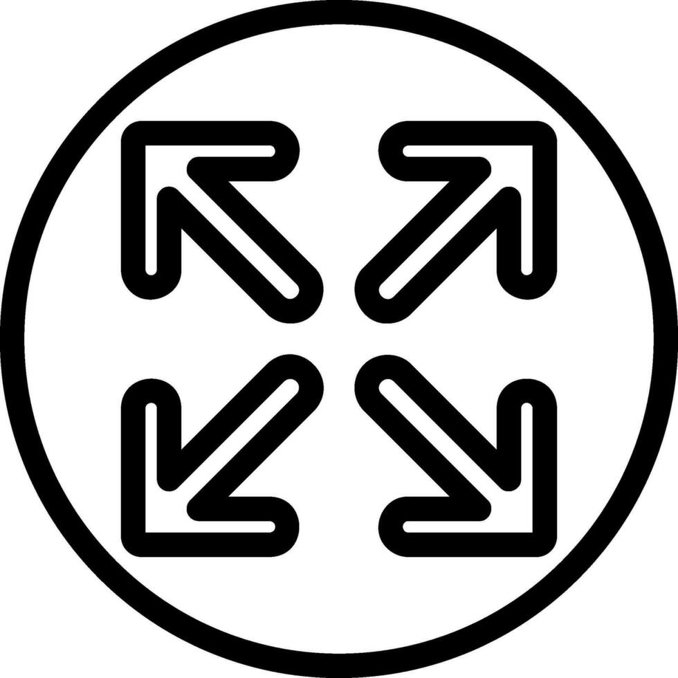 expand line icon vector