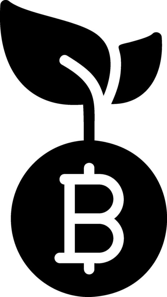 icono de glifo de bitcoin vector