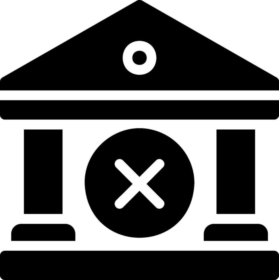 icono de glifo de banco vector