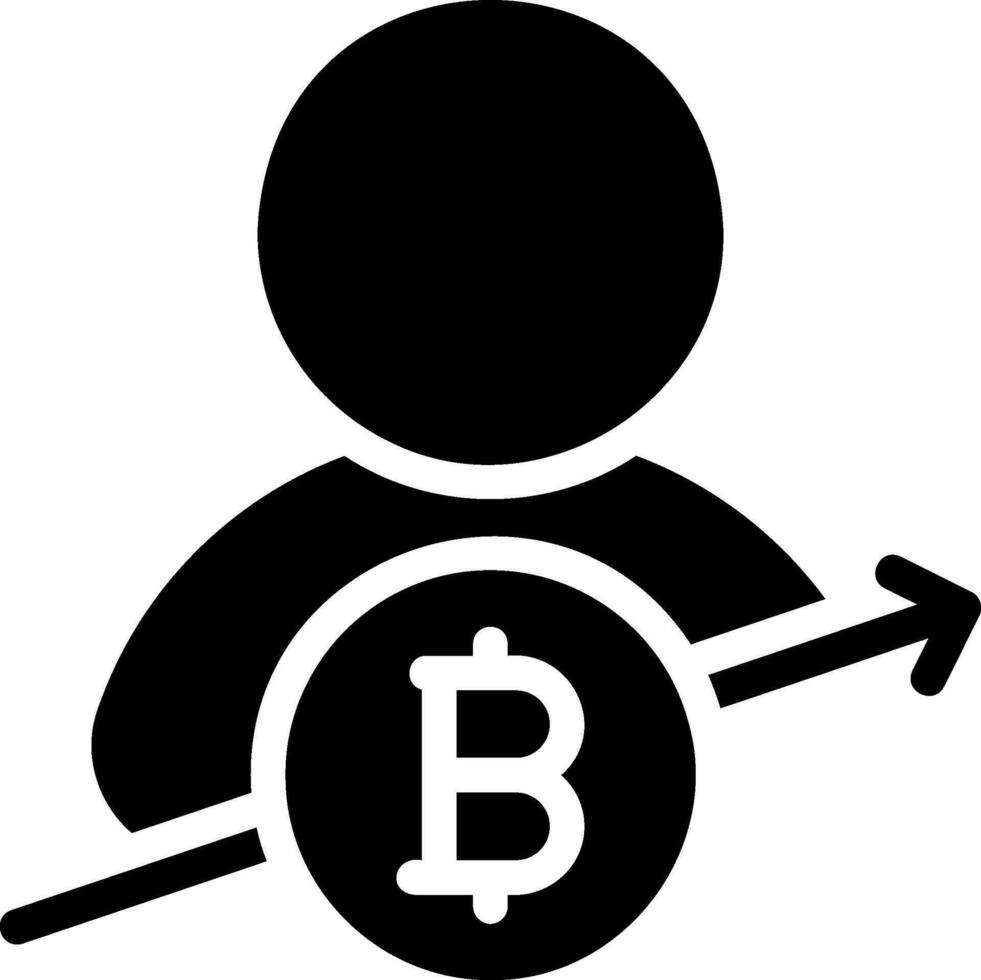 icono de glifo de bitcoin vector