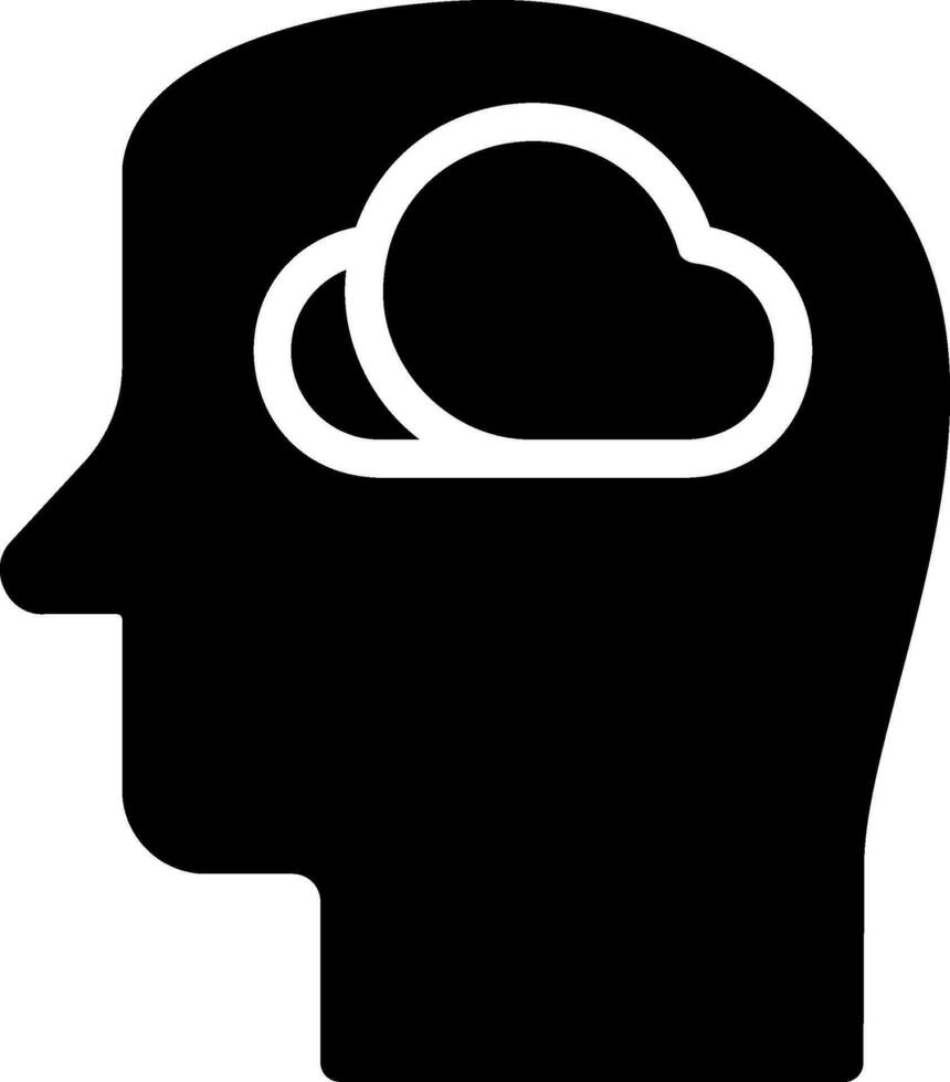 brain glyph icon vector