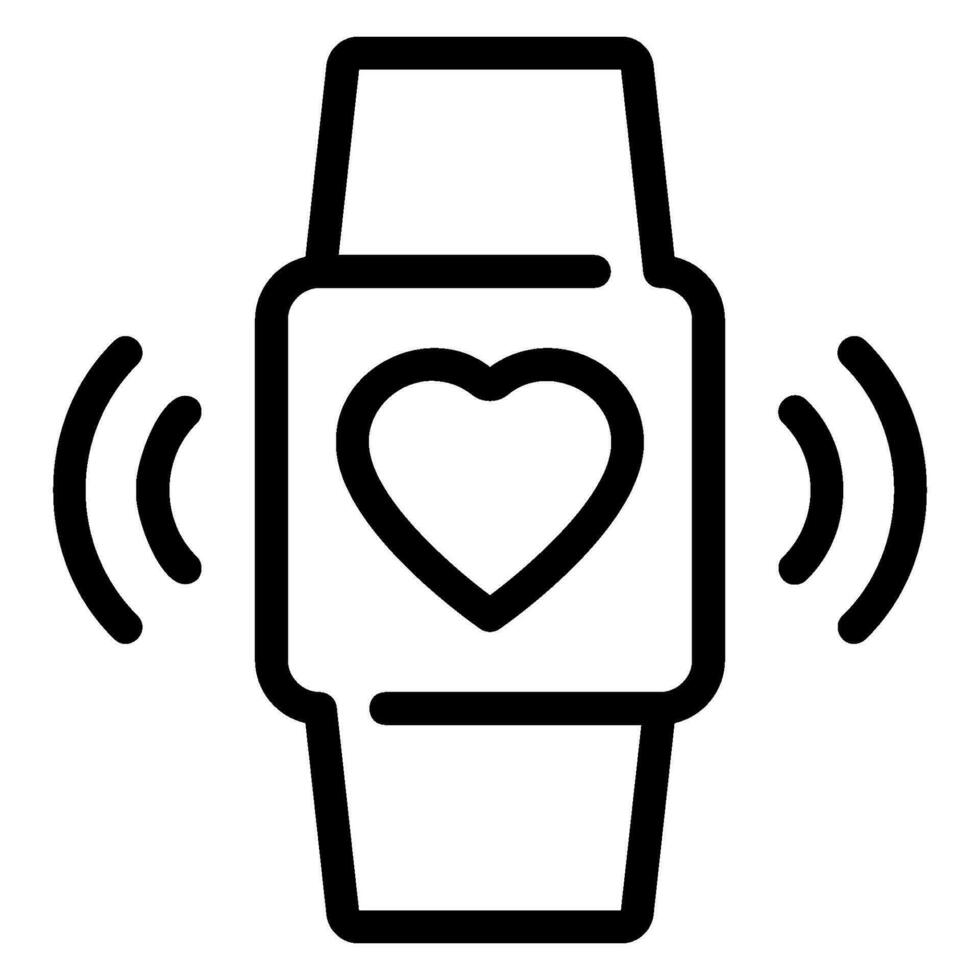 smartwatch line icon vector