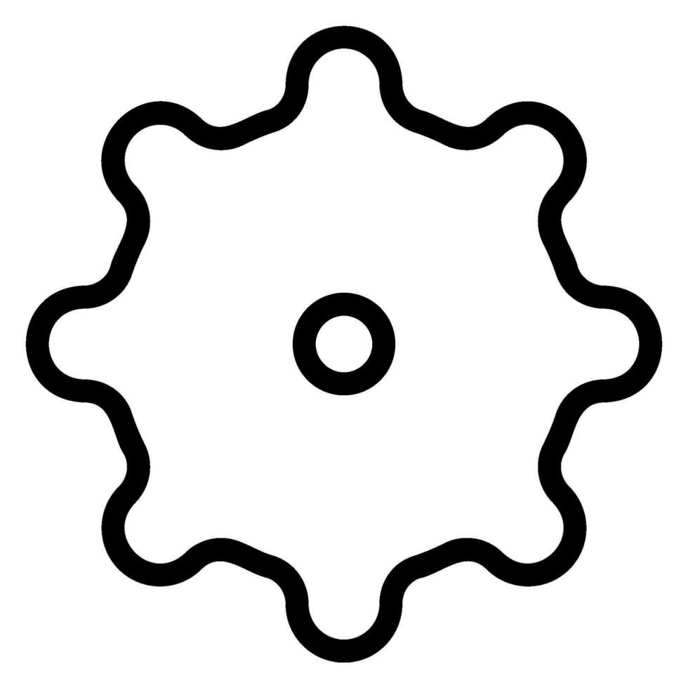 gear line icon vector