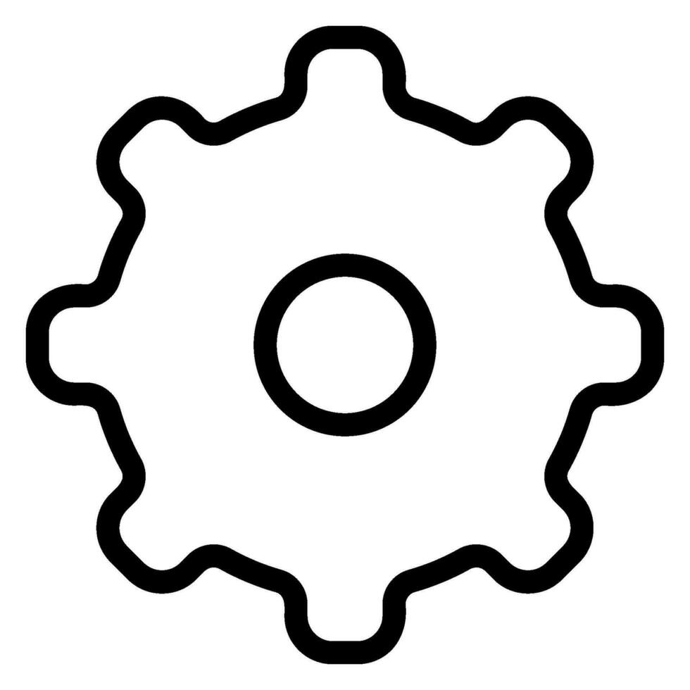 settings line icon vector