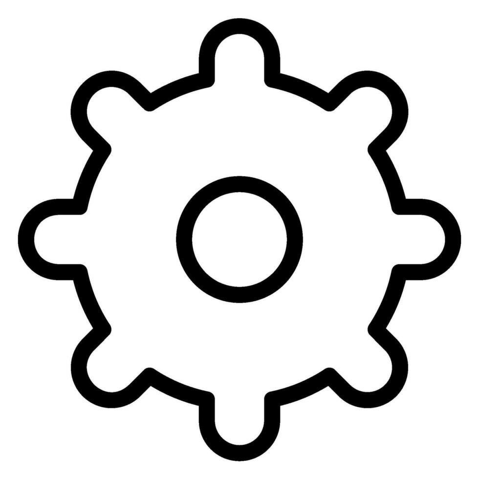 settings line icon vector