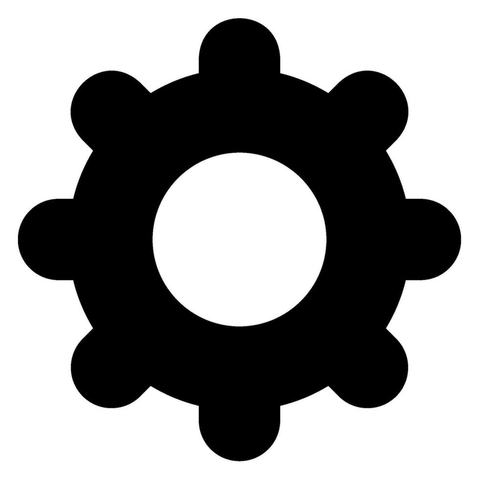 gear glyph icon vector