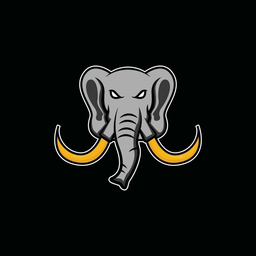 Elephant mascot logo vector design template