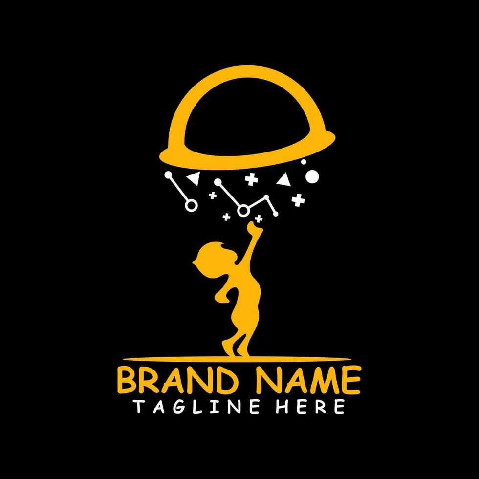 golden child dream logo design vector