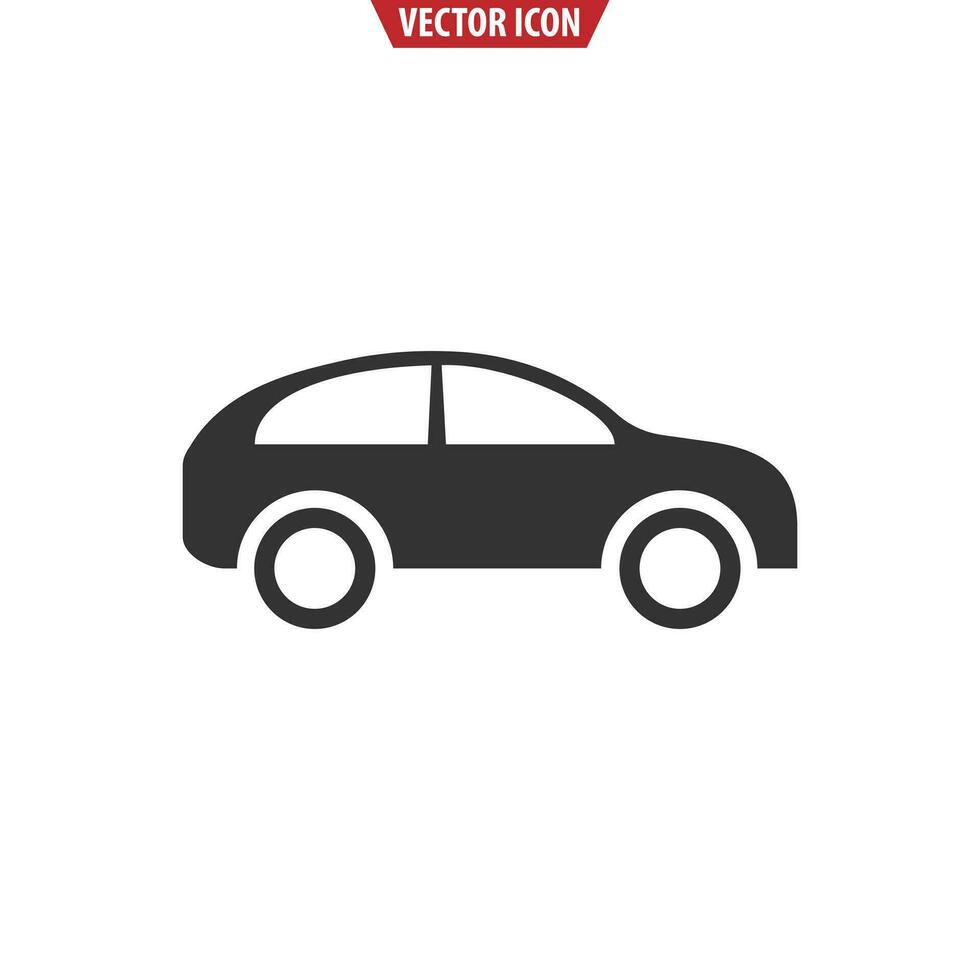 icono plano del coche. ilustración vectorial aislada en un fondo blanco. vector