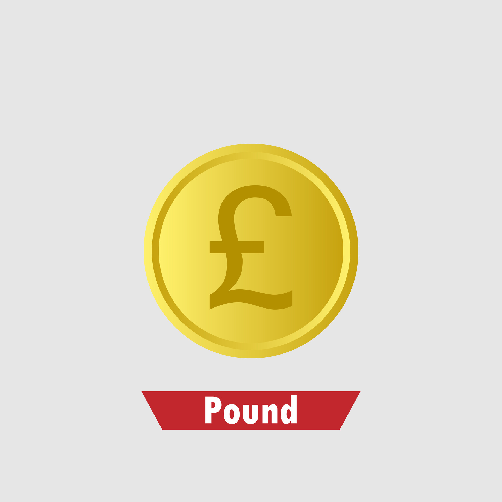 Gold pound coin. Means of payment, global currency, world economics, finances and investment