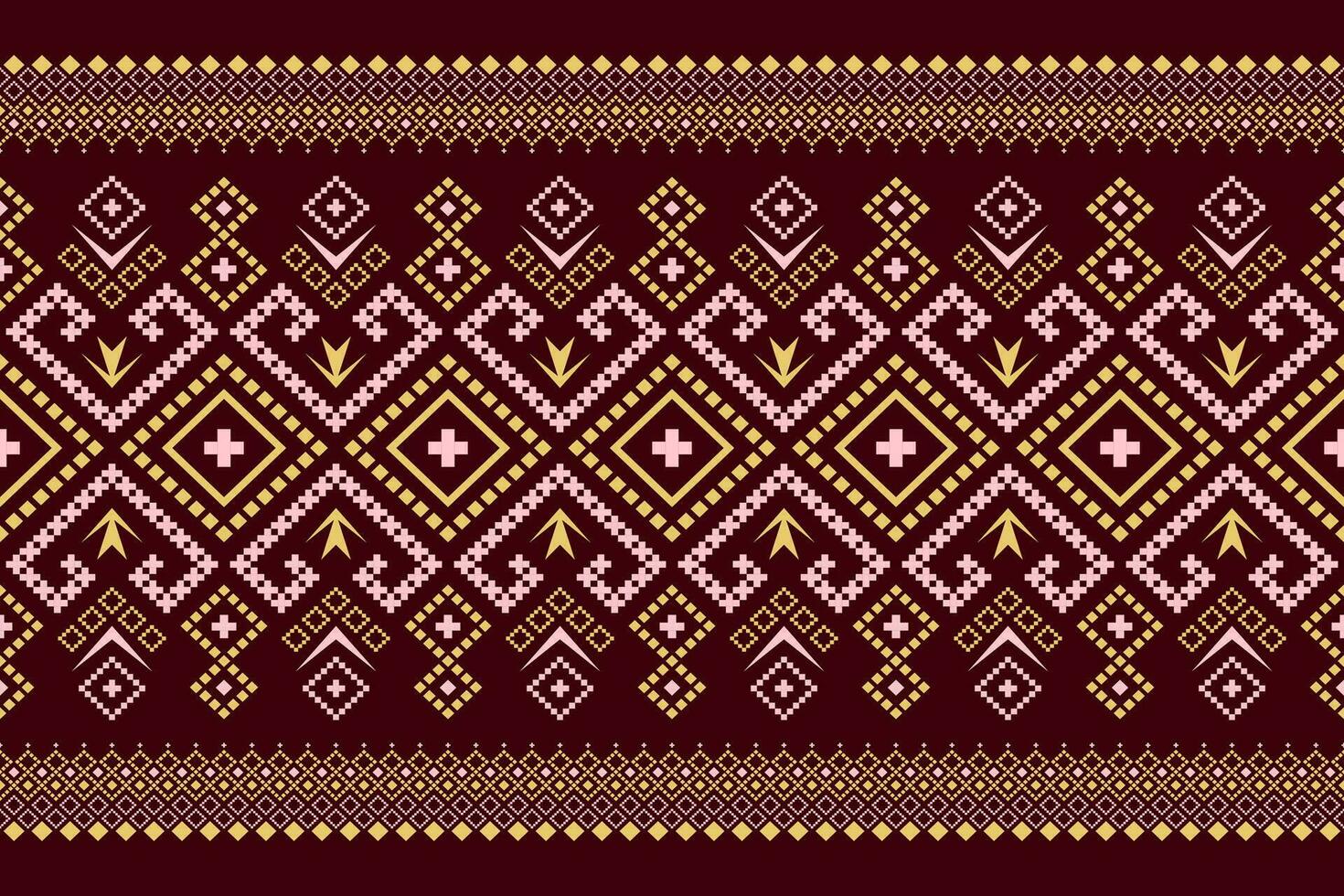 rojo tradicional étnico modelo cachemir flor ikat antecedentes resumen azteca africano yo vector