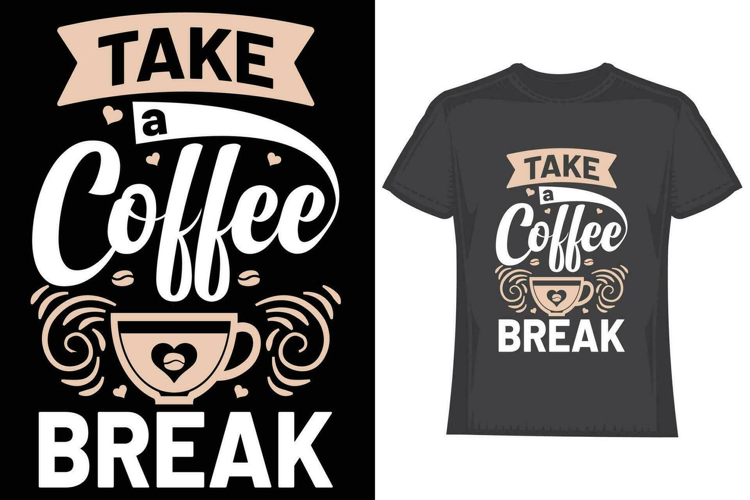 café camiseta diseño. café tipografía t camisa diseño, café citas letras t camisa diseño vector