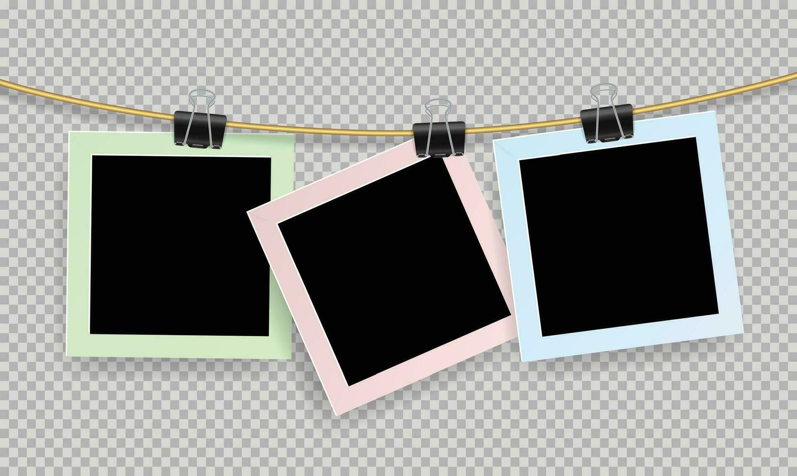 paper photo frame vector