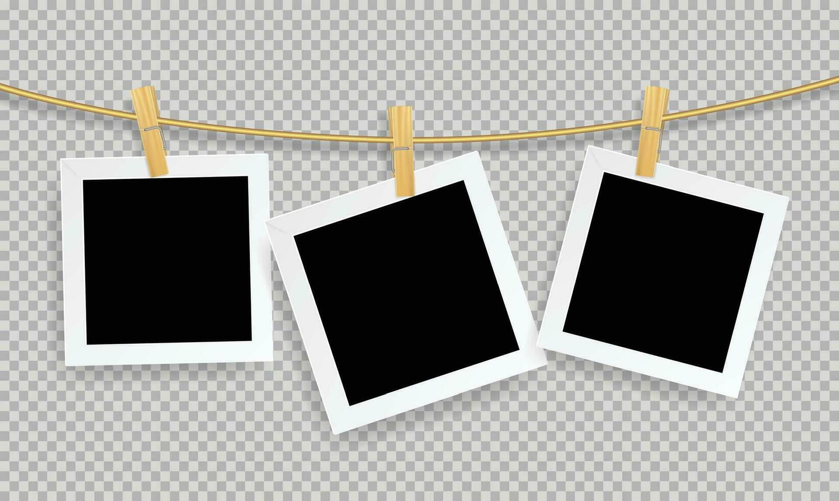 paper photo frame vector