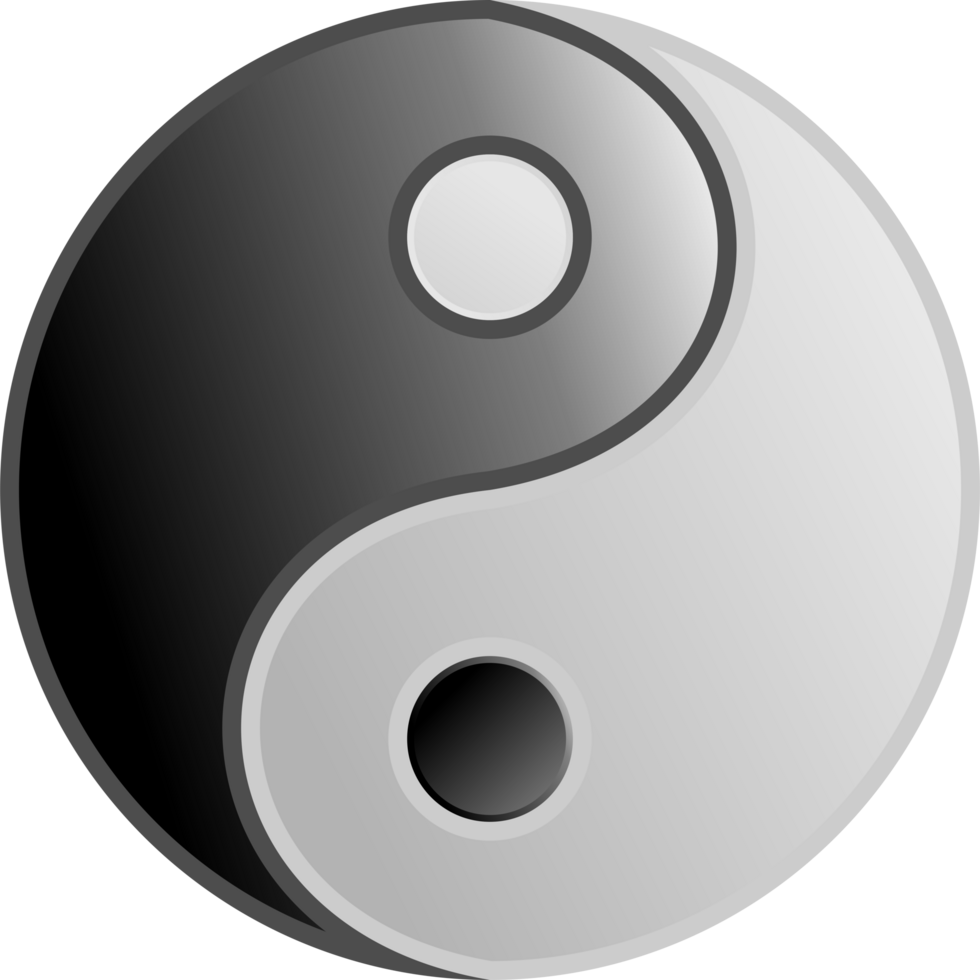 3d yin et Yang conception png