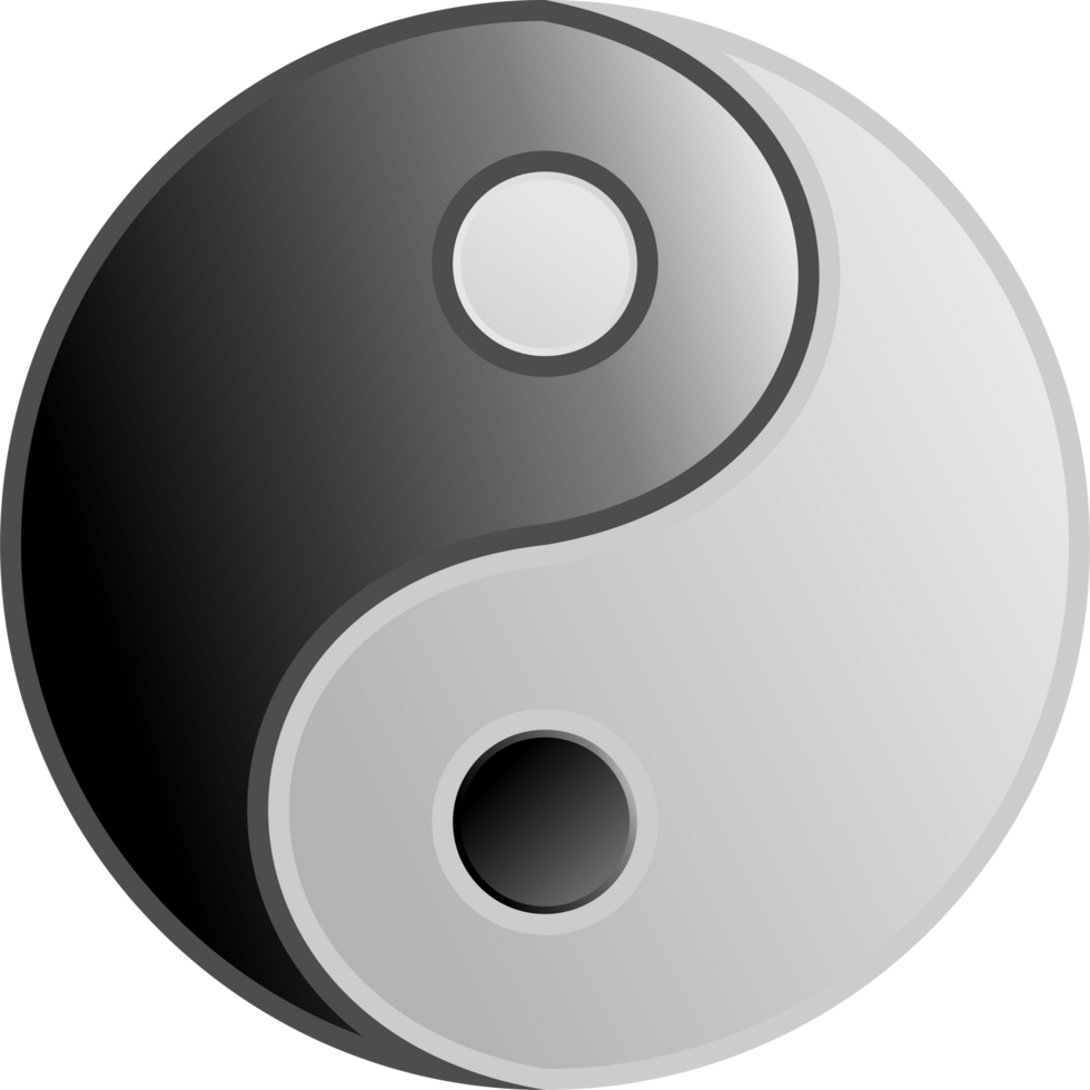 3d yin and yang design png