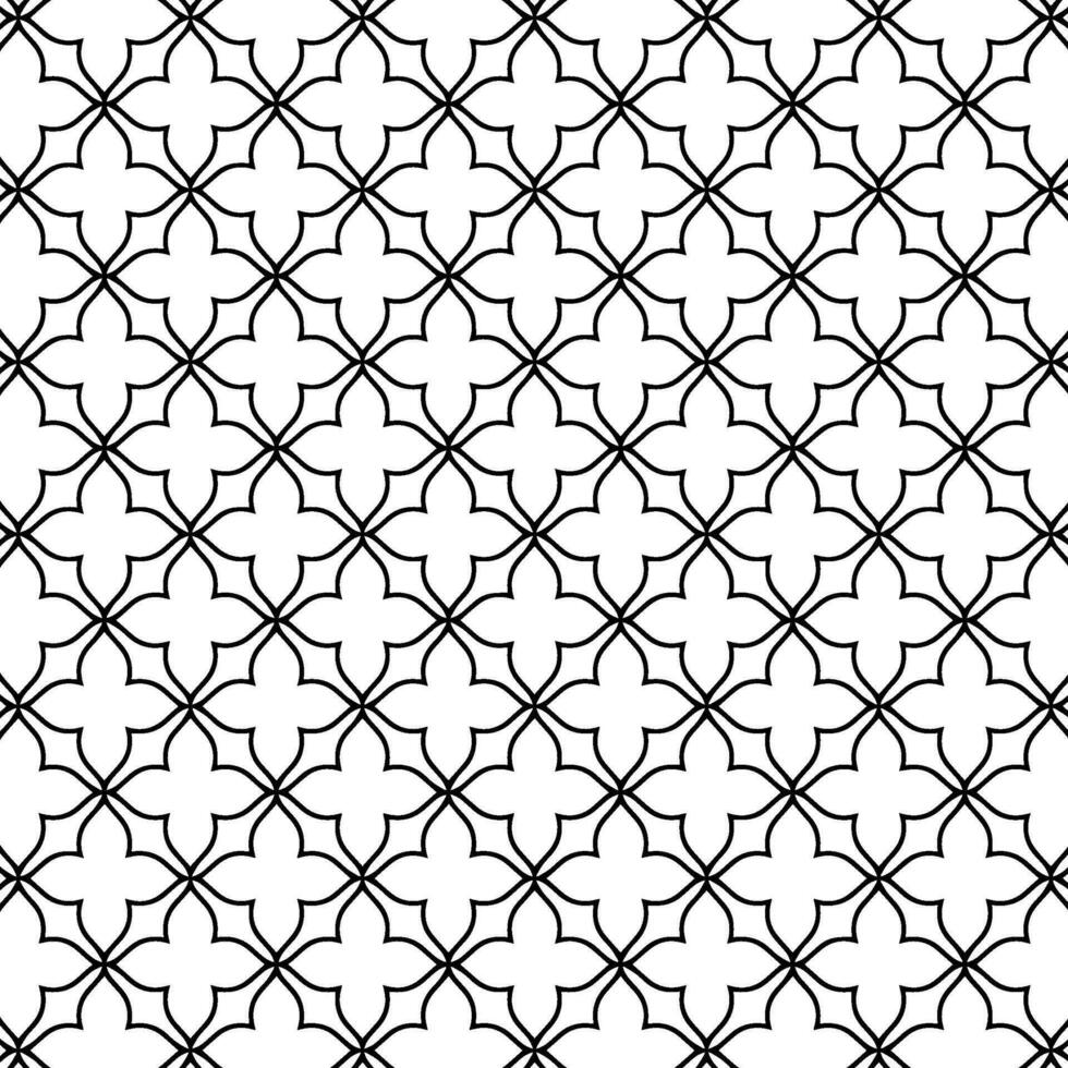 Black And White Traditional Middle Eastern Arabic Pattern vector