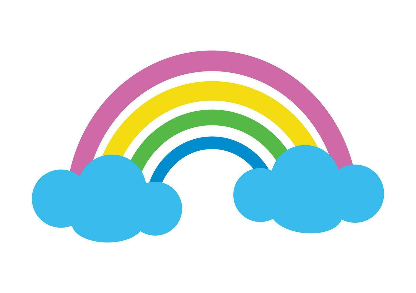 rainbow and clouds icon vector illustration