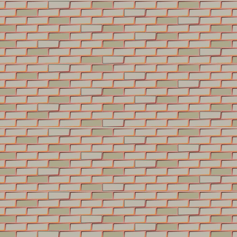 brick wall with orange and red lines vector