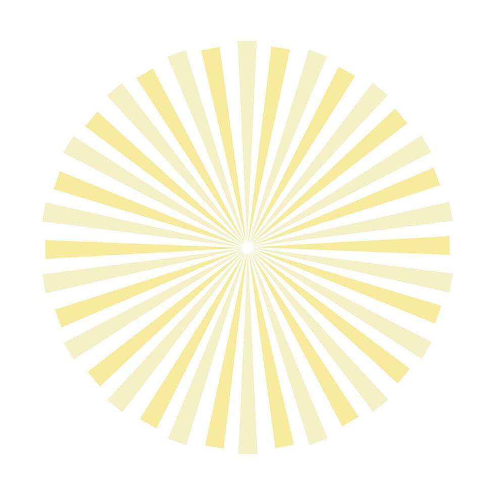 Vintage Yellow Radial Sunburst vector