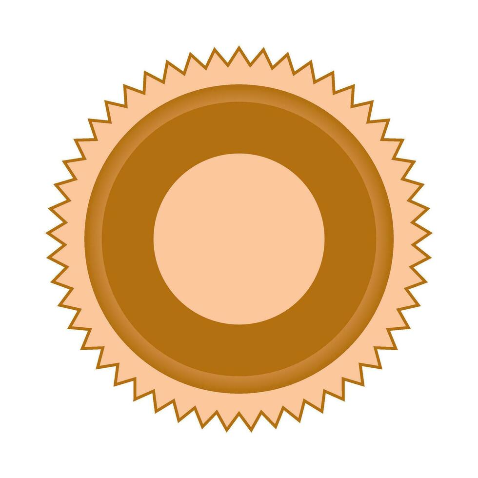 Clásico vacío Starburst circulo Insignia etiqueta vector