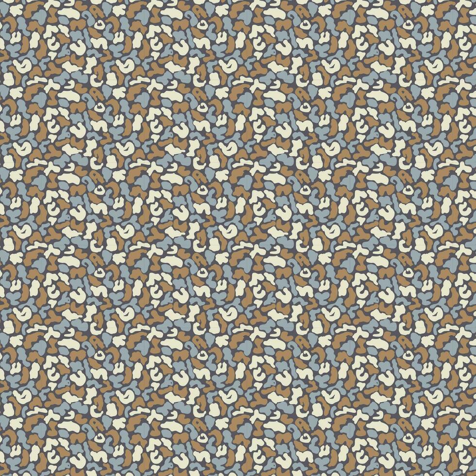 Blue And Brown Camouflage Pattern. Terrazzo Texture Background vector