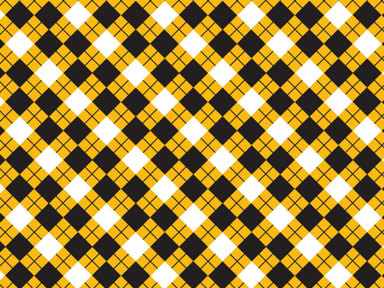 Yellow And Black Argyle Pattern vector