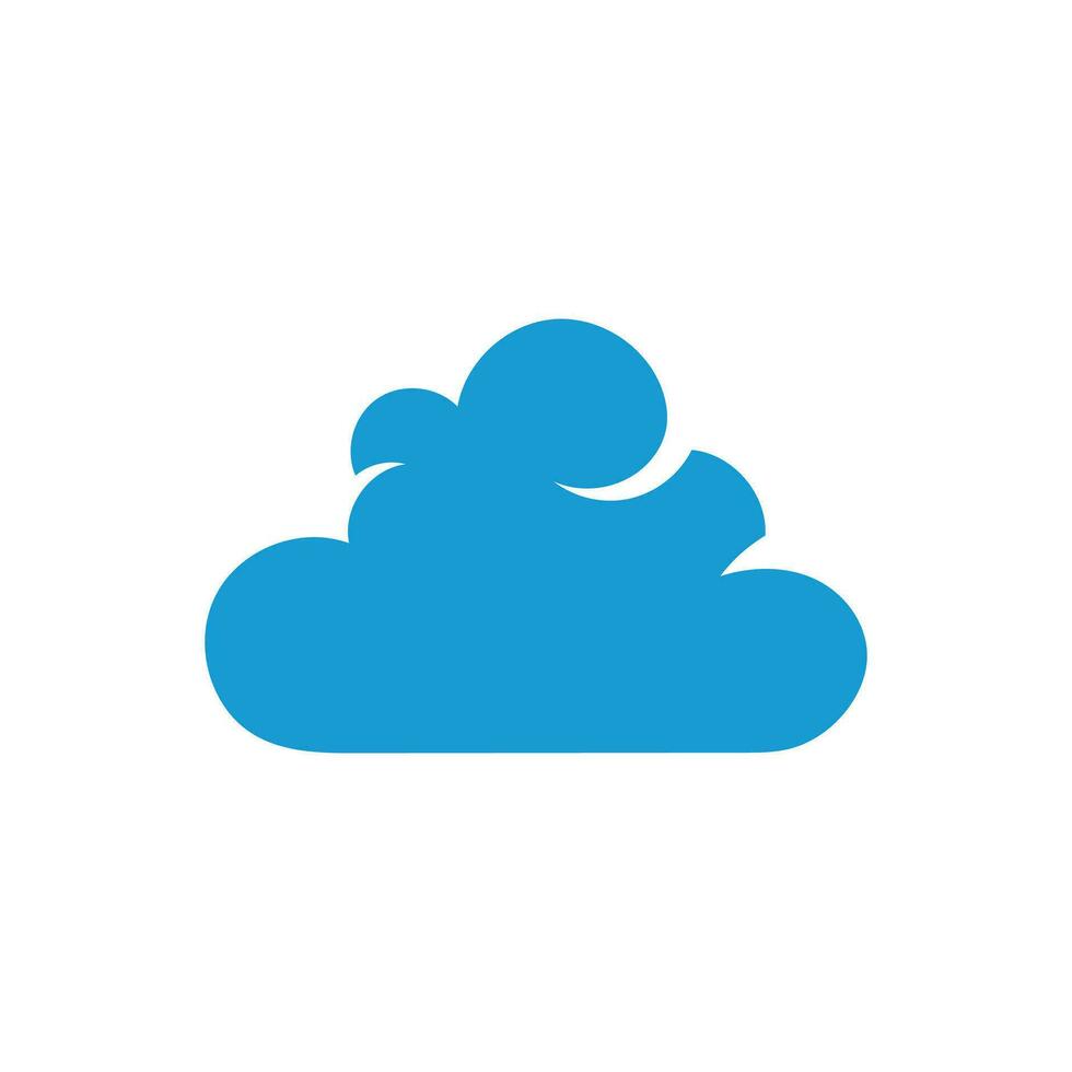 simple Cloud Technology in circle logo vector illustration