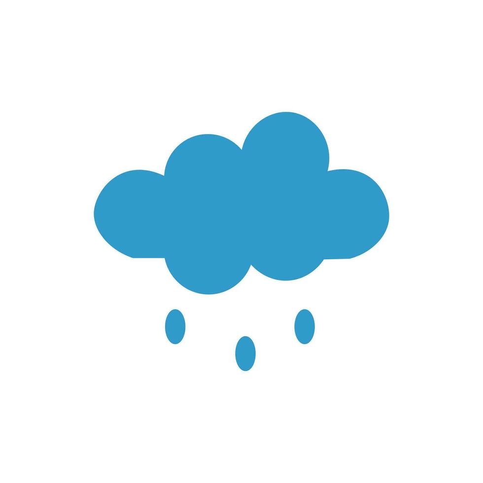 Cloud rain icon. Cloudy weather vector illustration in flat style.