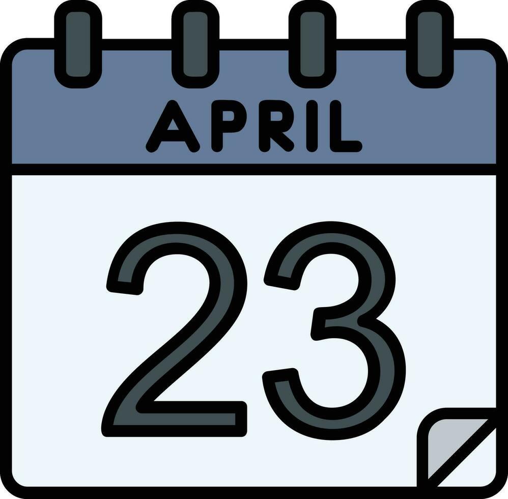 23 April Glyph Icon vector