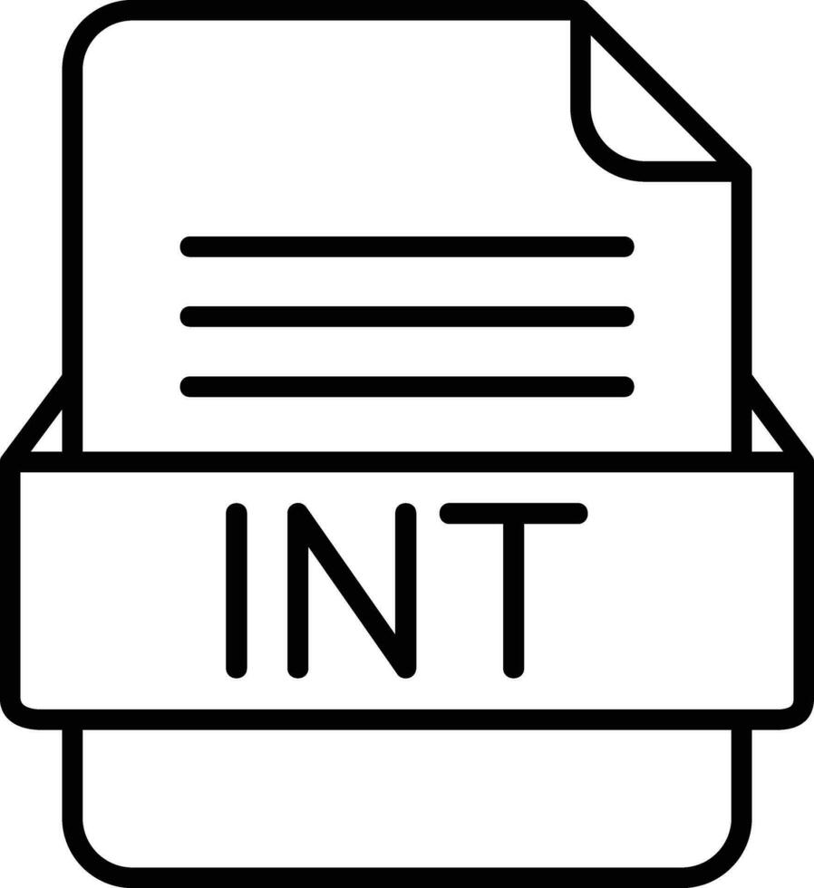 ITN File Format Line Icon vector