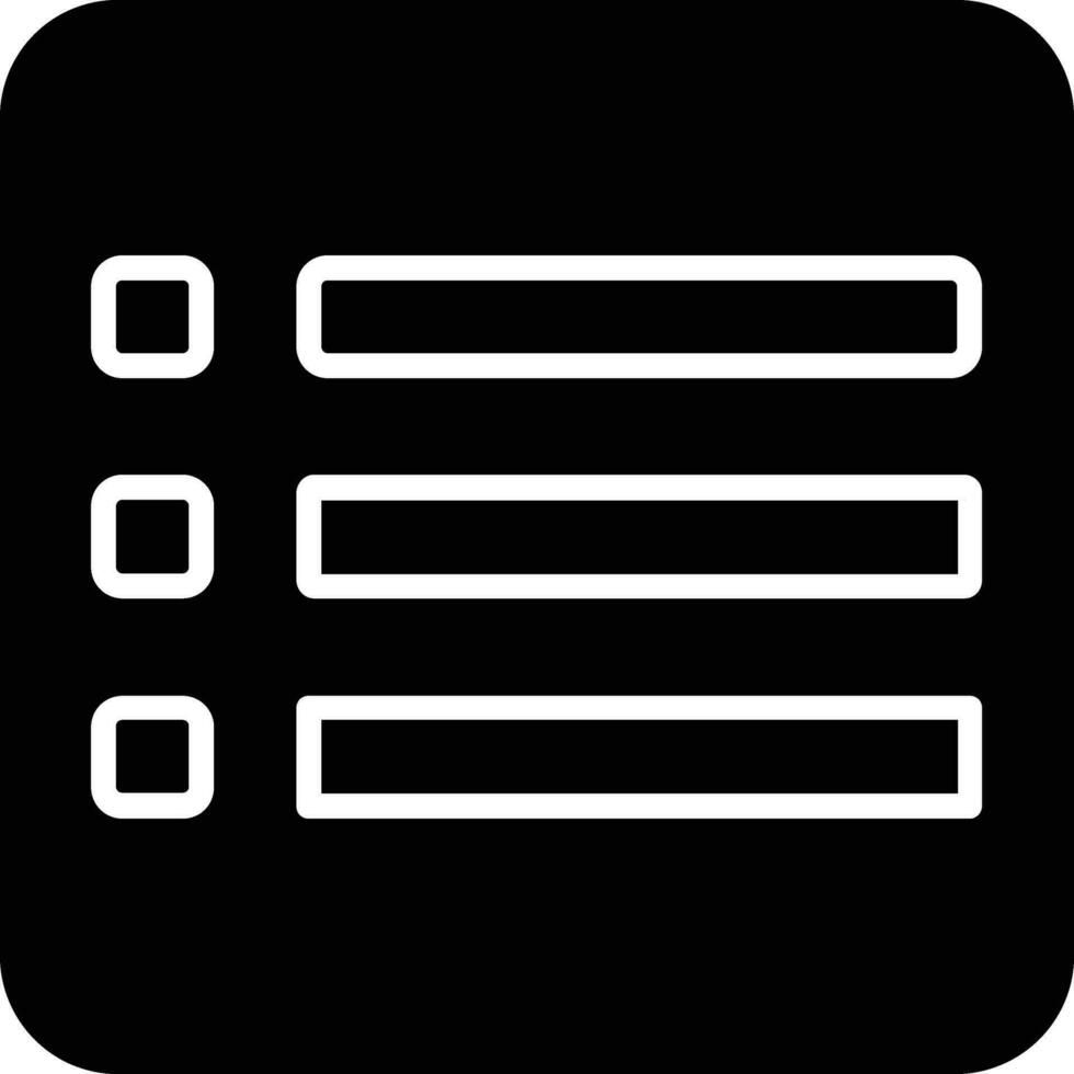 Menu Glyph Icon vector