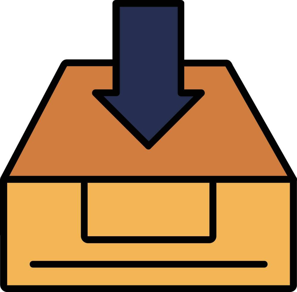 Inbox Glyph Icon vector