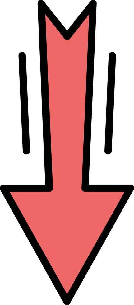 Down Glyph Icon vector