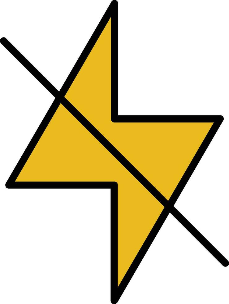 Flash Off Filled Icon vector